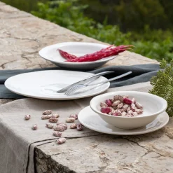 Assiette creuse en faïence D23,5cm - blanc