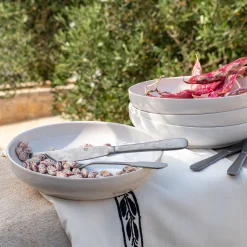 Assiette creuse en faïence D22cm - blanc ventoux