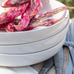 Assiette creuse en faïence D22cm - blanc ventoux