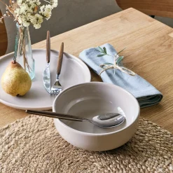 Assiette creuse en faïence D15cm - beige alpilles