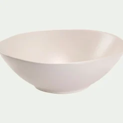 Assiette creuse en grès D19cm - blanc ventoux