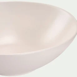 Assiette creuse en grès D19cm - blanc ventoux