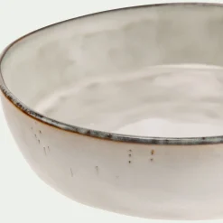 Assiette creuse en grès D20cm - beige roucas