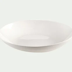 Assiette creuse en porcelaine D21cm - blanc