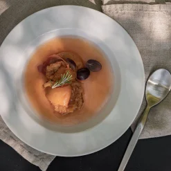 Assiette creuse en porcelaine D23cm - blanc