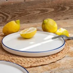 Assiette plate en céramique D26cm - blanc