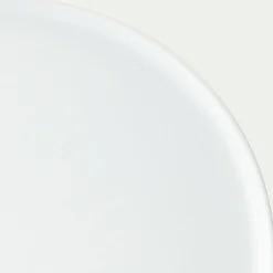 Assiette plate en faïence D28cm - blanc ventoux