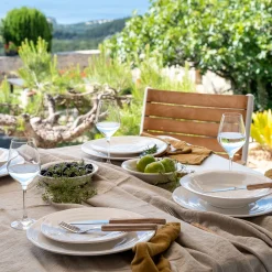 Assiette plate en faïence D26,5cm - blanc