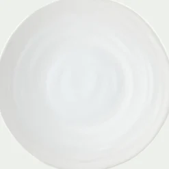 Assiette plate en faïence D26,5cm - blanc