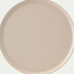 Assiette plate en faïence D28cm - beige alpilles