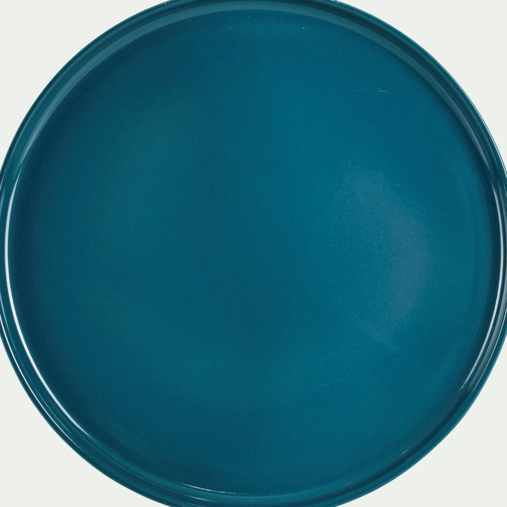 Assiette plate en faïence D28cm - bleu figuerolles