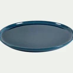 Assiette plate en faïence D28cm - bleu figuerolles