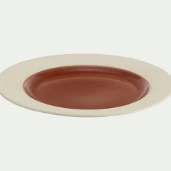 Assiette plate en grès D27,5cm - terracotta