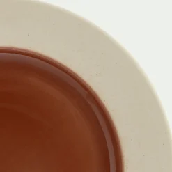 Assiette plate en grès D27,5cm - terracotta