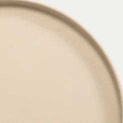 Assiette plate en grès D26cm - blanc