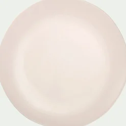 Assiette plate en grès D27,5cm - blanc ventoux