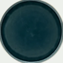 Assiette plate en grès D27cm - bleu niolon