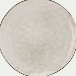 Assiette plate en grès D27,5cm - beige roucas