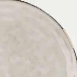 Assiette plate en grès D27,5cm - beige roucas