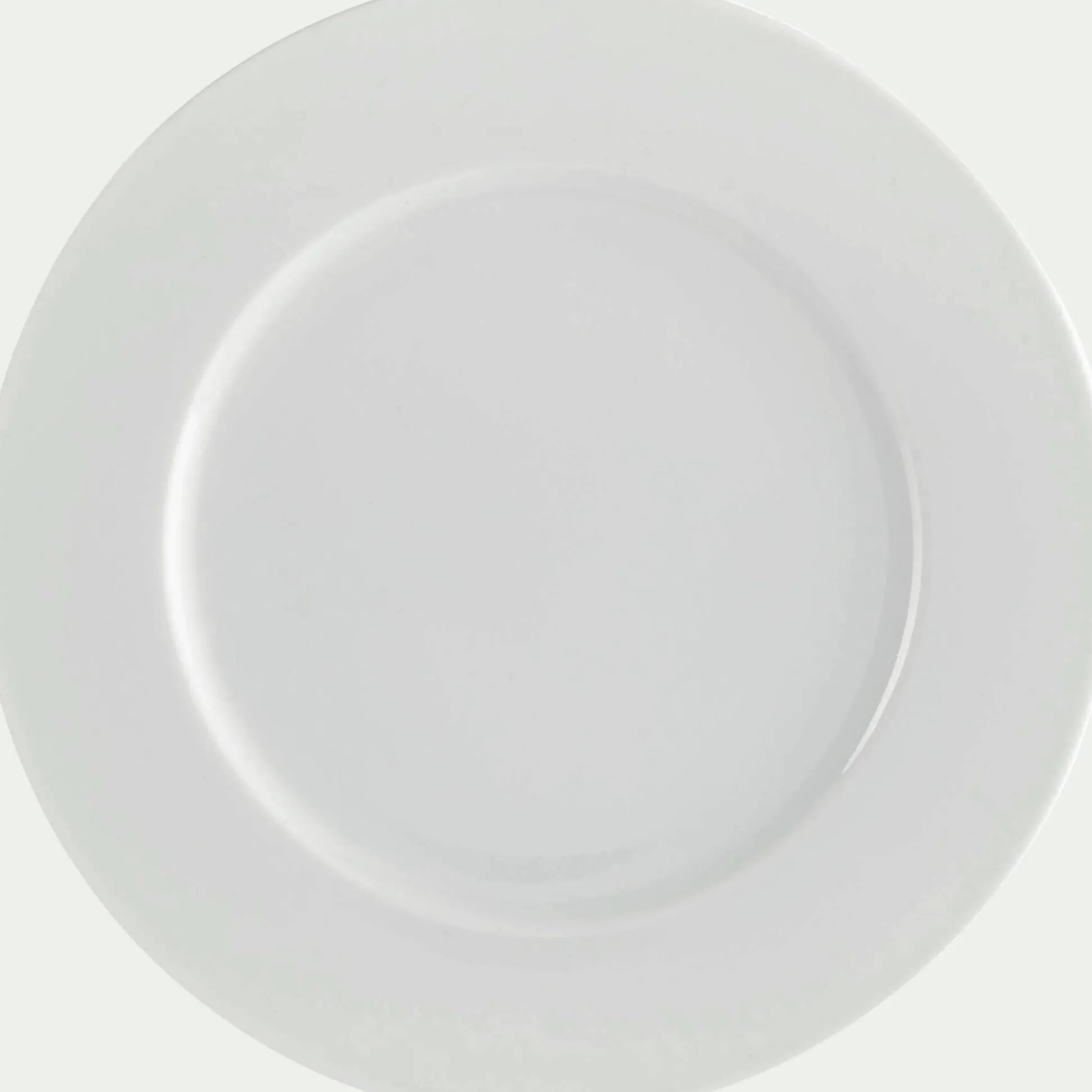 Assiette plate en porcelaine D21cm - blanc