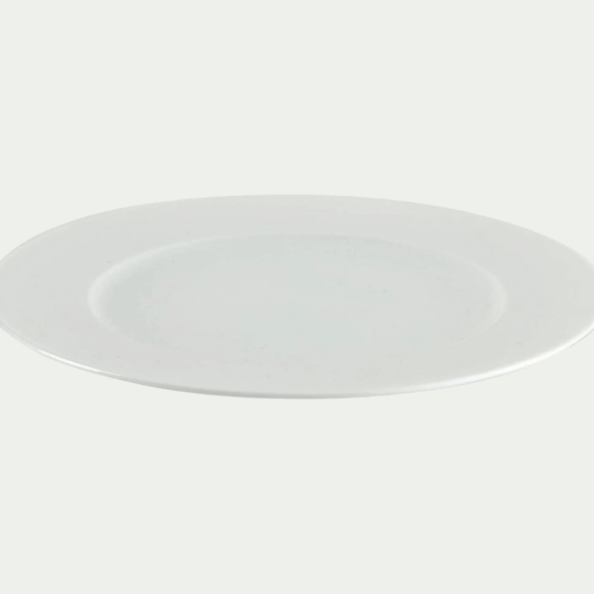 Assiette plate en porcelaine D21cm - blanc