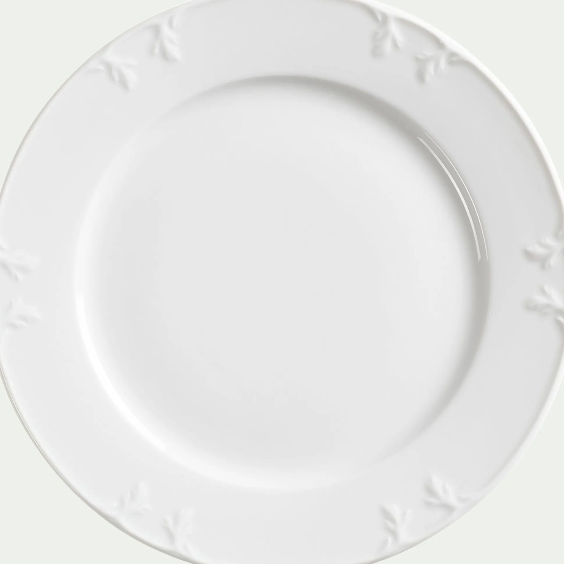 Assiette plate en porcelaine D28cm - blanc