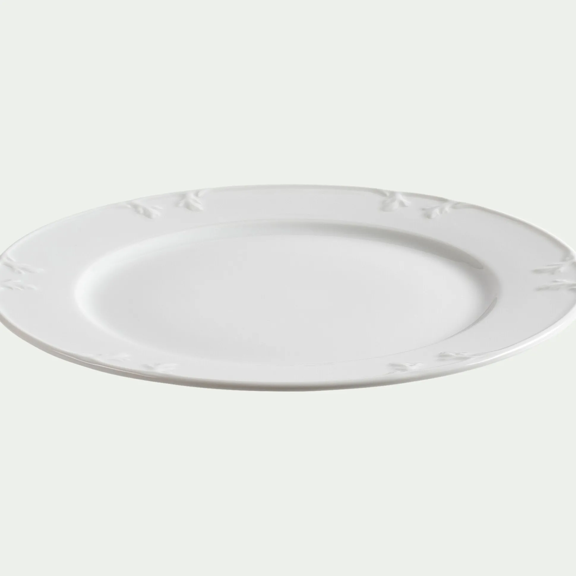 Assiette plate en porcelaine D28cm - blanc