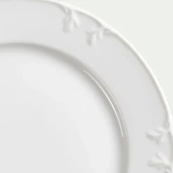 Assiette plate en porcelaine D28cm - blanc