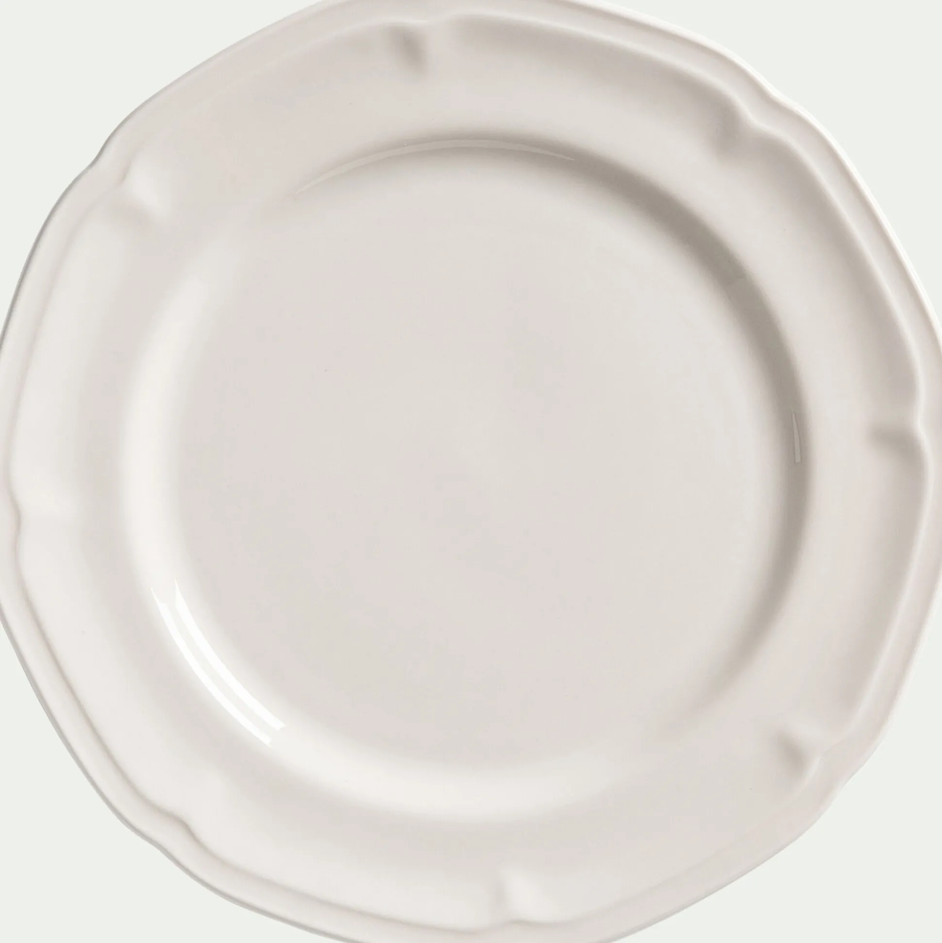 Assiette plate en porcelaine D26,8cm - blanc