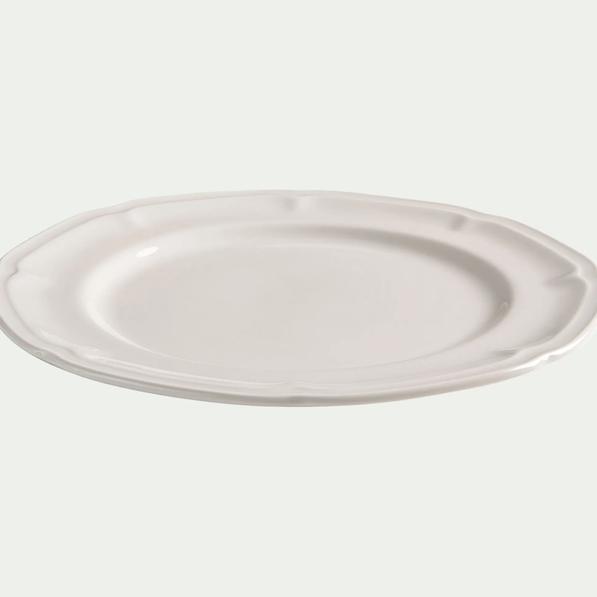 Assiette plate en porcelaine D26,8cm - blanc