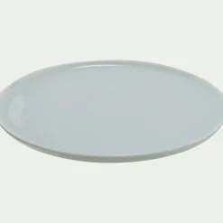 Assiette plate spirale en porcelaine D26cm - blanc