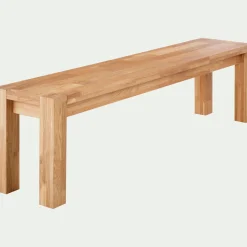 Banc en chêne massif huilé L160cm - bois clair