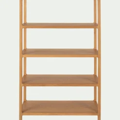 Bibliothèque 4 étagères en chêne L90xl35,5xH143,5cm - bois clair