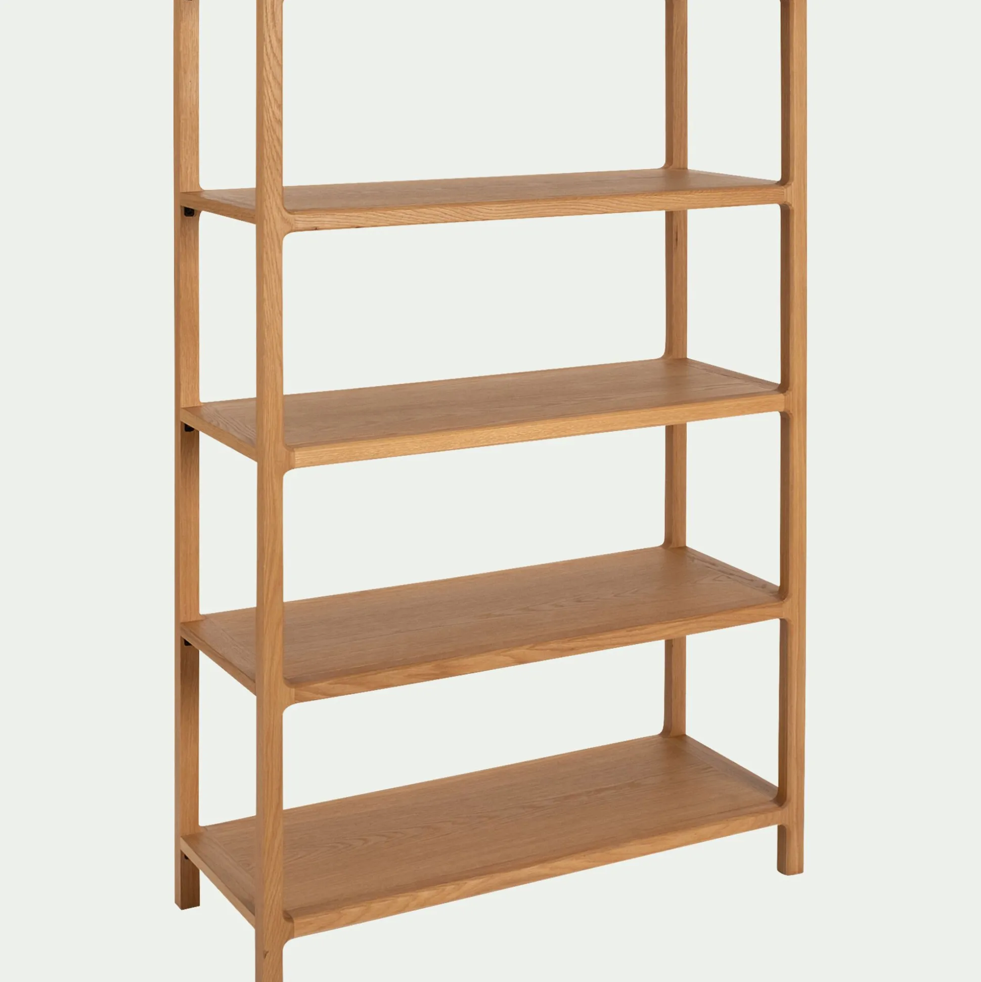 Bibliothèque 4 étagères en chêne L90xl35,5xH143,5cm - bois clair