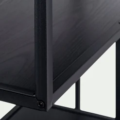 Bibliothèque en métal et en bois - noir