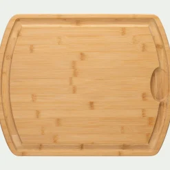 Billot de boucher en bambou 40x50cm - naturel