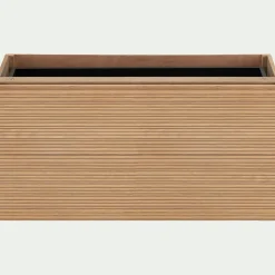 Bloc de 2 grands tiroirs en chêne strié L82cm - bois clair