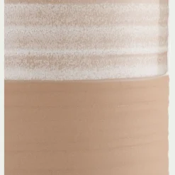 Bocal avec couvercle 1,95L en grès - beige