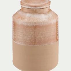Bocal avec couvercle 1L en grès - beige