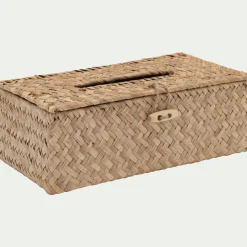 Boite à mouchoirs en jonc de mer - naturel