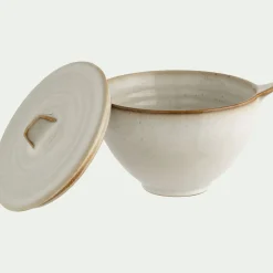 Bol avec couvercle en grès D16,5cm - beige alpilles