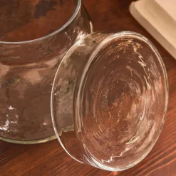 Boîte déco avec couvercle en verre D11cm - transparent