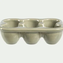 Boîte pour 6 œufs en grès - vert