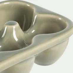 Boîte pour 6 œufs en grès - vert