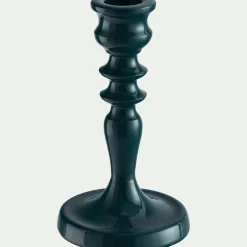 Bougeoir en aluminium H16cm - bleu figuerolles