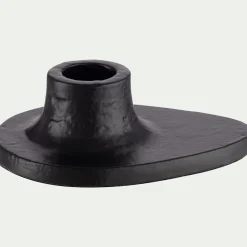 Bougeoir ovale en fonte d'aluminium H3,5cm - noir