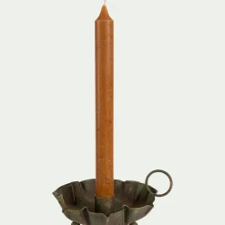 Bougeoir plat en fer H7cm - doré