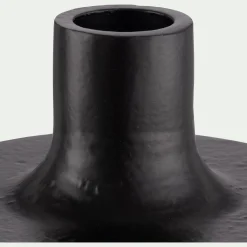 Bougeoir rond en fonte d'aluminium D10cm - noir