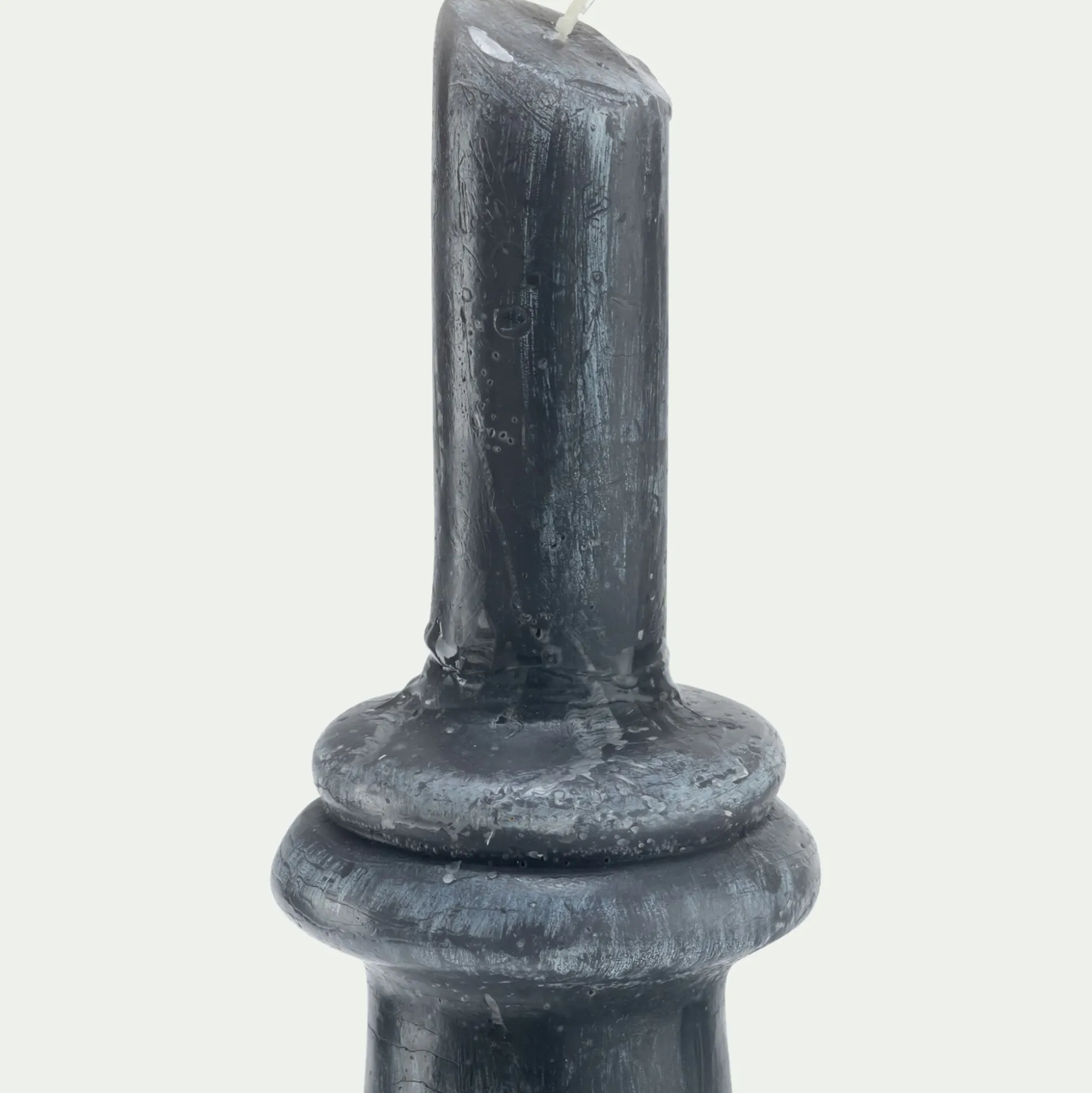 Bougie déco contemporaine H36cm - gris