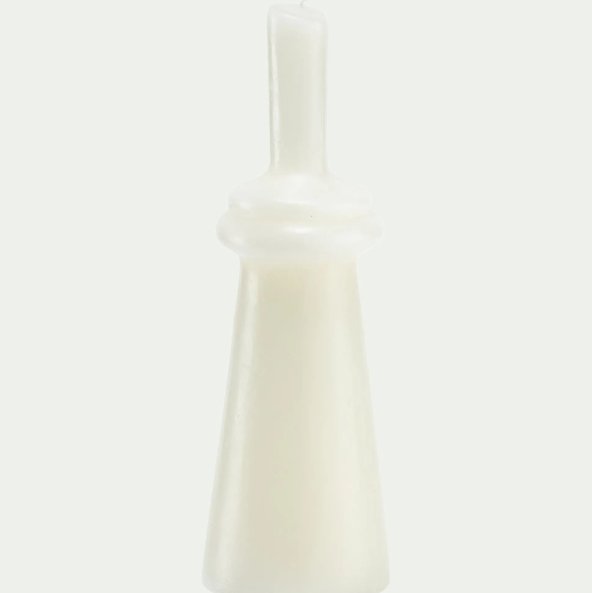 Bougie déco contemporaine H28,5cm - blanc